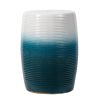 D13x18.5" Ceramic Decorative Garden Stool, Blue