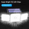 112LED Solar Lights Outdoor, 3 Adjustable Heads, 270¬∞Wide Angle, IP65 Waterproof, Black, 1Pack