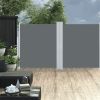 Retractable Side Awning Anthracite 55.1"x236.2"