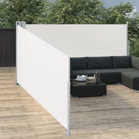 Retractable Side Awning Cream 39.4"x393.7"
