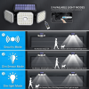 112LED Solar Lights Outdoor, 3 Adjustable Heads, 270¬∞Wide Angle, IP65 Waterproof, Black, 1Pack