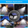 112LED Solar Lights Outdoor, 3 Adjustable Heads, 270¬∞Wide Angle, IP65 Waterproof, Black, 1Pack