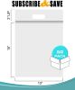Pack of 50 Die Cut Zipper Bags 12 x 12 Clear Polyethylene Handle Bags 12x12 Reusable Storage Bags 3 Mil Zipper Reclosable Poly Plastic Bags for Travel