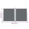 Retractable Side Awning Anthracite 55.1"x236.2"