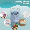 Pack of 50 Die Cut Zipper Bags 12 x 12 Clear Polyethylene Handle Bags 12x12 Reusable Storage Bags 3 Mil Zipper Reclosable Poly Plastic Bags for Travel