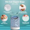 Pack of 50 Die Cut Zipper Bags 12 x 12 Clear Polyethylene Handle Bags 12x12 Reusable Storage Bags 3 Mil Zipper Reclosable Poly Plastic Bags for Travel