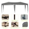 10'x20' EZ Pop Up Canopy Outdoor Portable Party Folding Tent with 6 Removable Sidewalls + Carry Bag + 4pcs Weight Bag Beige Grey