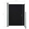 Patio Retractable Side Awning 39.4"x118.1" Black