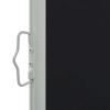 Patio Retractable Side Awning 39.4"x118.1" Black