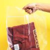 Pack of 50 Die Cut Zipper Bags 12 x 12 Clear Polyethylene Handle Bags 12x12 Reusable Storage Bags 3 Mil Zipper Reclosable Poly Plastic Bags for Travel