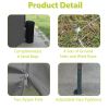 10'x20' EZ Pop Up Canopy Outdoor Portable Party Folding Tent with 6 Removable Sidewalls + Carry Bag + 4pcs Weight Bag Beige Grey