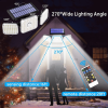 112LED Solar Lights Outdoor, 3 Adjustable Heads, 270¬∞Wide Angle, IP65 Waterproof, Black, 1Pack