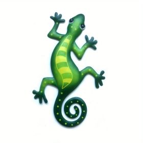 1pc Metal Gecko Wall Art Decor, Inspirational Sculpture Hanging, Farm Garden Lawn Decor, Home Decor, Room Decor, Front Door Yard Decor, Patio Yard Pat (style: Model D)