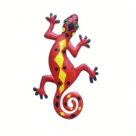 1pc Metal Gecko Wall Art Decor, Inspirational Sculpture Hanging, Farm Garden Lawn Decor, Home Decor, Room Decor, Front Door Yard Decor, Patio Yard Pat (style: Model F)