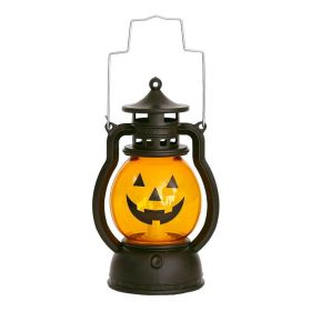 Halloween Lantern Portable Jack O Lanterns Retro Pumpkin Lantern Cute Halloween Decorations 1PCS (Color: A)