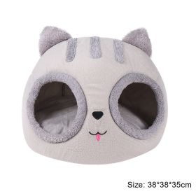 Soft Round Cat Deep Sleep Comfort In Winter Cat Bed Dog Iittle Mat Basket Small Cat Dog House Portable Pets Tent Cozy Cave Nest (Ships From: CN, Color: 38x38x35cm)