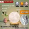 1pc Rotating Moon Atmosphere Night Light; Sleeping Light For Bedroom; Planet Lamp