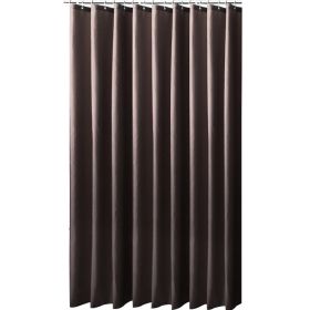Waterproof Shading Shower Partition Curtain Punch-free (Option: Coffee Color-180 Width 180 Height Hook)